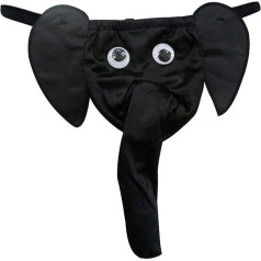 Bommi Fairy Men's Elephant Underwear Pouch Briefs Strings Funny Low-Rise G-String Sexy U-shaped Hump Lover Gift