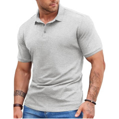 NITAGUT Men's Polo Shirt Breathable Comfortable Golf Tennis T-Shirts Cotton Lounge Lightweight Button Placket Short Sleeve Shirt, S-XXL