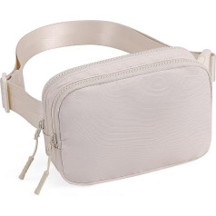 CLUCI Bum Bag Women's PU Leather Belt Bag Small Shoulder Bag Adjustable Shoulder Strap Stylish Chest Bag Sport Fashion Waist Bags, Z-4-beige