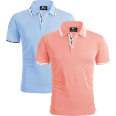 SwissWell Men's Polo Shirt Short Sleeve Breathable Golf Tennis Sport Polo Summer Leisure T-Shirt 2