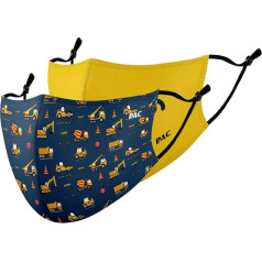 P.A.C. Kids Lightweight Pack of 2 Community Masks, Mouth and Nose Masks, Everyday Mask, Washable At Up to 90 °C, Easy to Fit, Oeko-Tex 100, Reusable