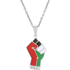 Casiler Art Palestine Map Pendant Necklaces - Ethnic Pattern Flag Region Palestine Map Collarbone Chain Necklaces Charm Hip Hop Patriotism Jewellery Jewellery