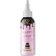GoodBake Happy Drip Black 145 g, Cake Drip, Cake Icing Made of Chocolate for Decorating & Decorating Cakes, Tarts, Doughnuts etc, Gluten-Free, Vegan