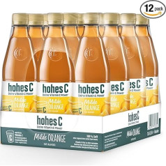 hohes C Mild Orange (12 x 0.5 L), 100% Juice, Orange Juice, Vitamin C, No Added Sugar According to Law, Less Acid, Vegan