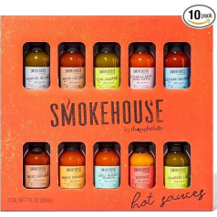 Thoughtfully - Smokehouse Hot Sauce Set - Tasting Set with 10 Different Hot Sauces