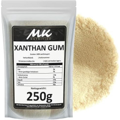 MK Nutrition Xanthan Gum 250 g Natural Binder, Gluten-Free, Stabiliser for Ice Cream, Soups, Sauces, Xanthan Gum Thickener, Tasteless & Vegan