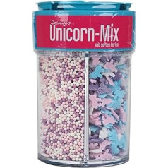 Decocino Streusel Mix Unicorn Mix - Sugar Beads Scatter Confetti - Cake Decoration Cake Decoration Muffin Decoration - Unicorn Decoration for Fondant Cotton Candy Cake Pops, 90 g