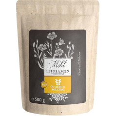 ÖLMÜHLE SOLLING - Organic flaxseed flour partially oiled | Flour from cold-pressed organic linseed. Linseed flour for cereal as well as for baking bread and baked goods | Contents: 500 g