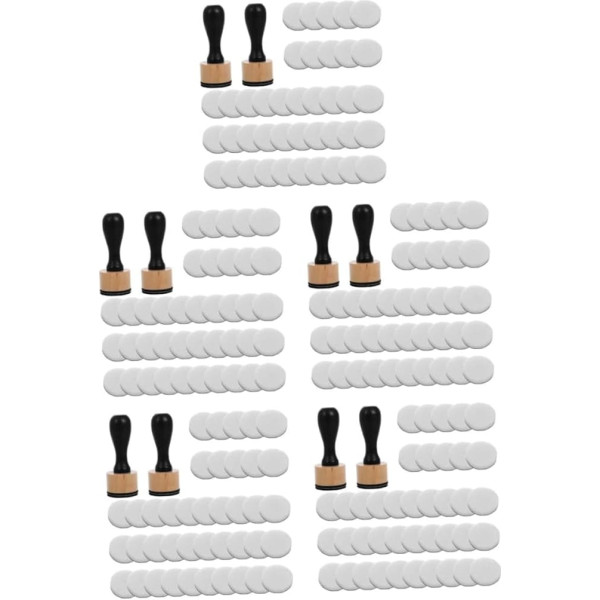 5 Sätze Tragbares Stempelkissen-werkzeug Mini-tintenmischwerkzeug Mischschwamm Mischpinsel Zum Zeichnen Stempelapplikator Künstlerschwamm Schwämme Zum Malen Hölzern 2 Stück * 5