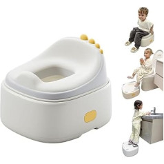 honorfun Removable Potty Training for Toddlers, 3-in-1 Versatile Toilet Seat & Step Stool & Potty Chair, Portable Potty Trainer for Boys and Girls with Backrest, Splash Guard