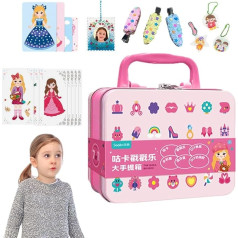 Punch Art Kit Creative Puzzle Painting Punch Painting Set Punch Toy Princess Dress Toy Princess Toy Funny Creative Door Children Over