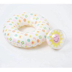 Sunnylife - Mouth-blown beach bike and beach ball - Smiley, World Sol Sea 110 cm