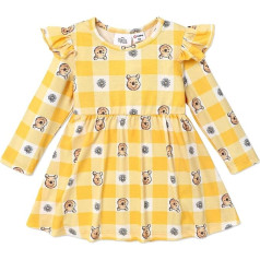 Disney Princess Baby Girl Dress Floral Print Ruffle Long Sleeve Dress