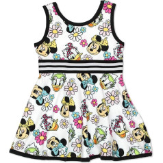 Minnie Mouse Daisy Duck Girls Toddler Fit and Flare Ultra Soft Dress (5, Minnie Multi), Minnie mouse