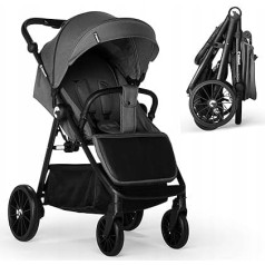 Kidnort Pram Up to 22kg Pram Accessories Large Wheels Grey