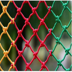 Climbing Webbings, Colourful Climbing Nets for Toddlers, Decorative Nets, Rope Ladder Nets, Indoor and Outdoor, Tree House, Woven Divider, Sisal Rope, Fence Mesh (2 x 3 m (6.6 x 9.9 ft))