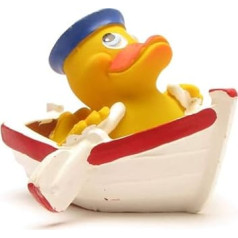 Duckshop I Bath Duck I Squeaky Duck I Rowing Boat Duck I L: 10.5 cm