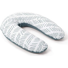 Babymoov Doomoo Buddy Etnic Petrol | Coussin de Maternité & Allaitement | Certified Oeko-Tex