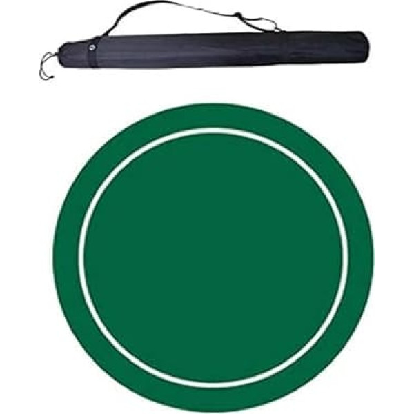 Table Game Felt Mat, Round, Poker Top, Poker, Noise Reduction and Smooth Premium Rubber, 24 Inches