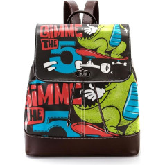 Personalisierte Schultaschen Büchertaschen für Teenager, Dinosaurier, cool, Mehrfarbig, 27x12.3x32cm, Rucksack Rucksäcke