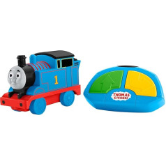 Fisher-Price My First Thomas & Friends R/C Thomas, battery-powered remote-controlled train engine with character phrases for toddlers, GPV86