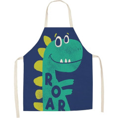 MWBLN Apron, Cartoon Dinosaur Cute Apron, Children's Kitchen Baking Parent-Child Apron, Creative Overalls Aprons Woman 68 x 55 cm 9
