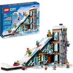 LEGO 60366 City Winter Sports Park, Set with Winter Sports Shop, Café and a Working Lift for Skiers, Toy with 8 Mini Figures and an Owl Figure, Building with Modules, 2023 Gift