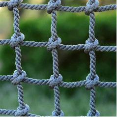 Climbing Webbing Climbing Net, Rope Net for Outdoor Climbing Frames, for Indoor Playgrounds and Backyard Gardens, Woven Divider, Sisal Rope, Fence Mesh (2 x 2 m)