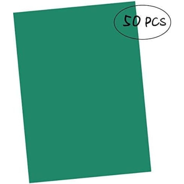 Pack of 50 Carbon Transfer Paper Tracing Paper 30 x 22 cm for Transfer Patterns on Wood, Paper, Canvas (Green)