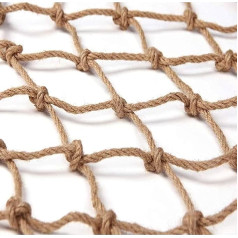 LoiYtrd Kletternde Gurtbänder Outdoor-Kletternetze, Hanfseilnetze, Spaß und gesunde Bewegung for Erwachsene, Kletternetze, Frachtnetze Gewebtes Trenngitter Sisalseil Zaungeflecht(4 * 7m)