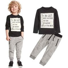 Baby Clothing 86 Boys Kids Trousers Toddler Pretty Black/Grey + Blouse 1 Set Casual Boys Outfits & Set Baby Boy Outfit Set