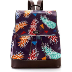 Personalisierte Schultaschen Büchertaschen für Teenager, Ananas, Obst, Sommer, Mehrfarbig, 27x12.3x32cm, Rucksack Rucksäcke