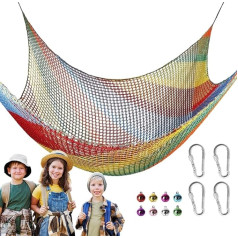 Dtaigou Kletternetz, Frachtnetz Klettern Kinder,Spielplatznetz zum Klettern - Mehrfarbiges Kinder-Hinterhof-Kletternetz, Doppellagiges Spielplatz-Sicherheitsnetz für Klettergerüst
