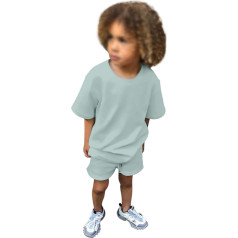 Shorts Und T-shirt Set Für Kinder 2-teilig Casual Kinderanzüge Leicht Strand Bekleidungssets Jungen Gentleman Anzüge Baby Strampler Junge MäDchen Kleidung Outfits