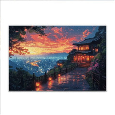 Puzzle 4000 Teile Fantasie Landschaft Puzzle Erwachsene Anspruchsvoll, Klassische Holzpuzzle Erwachsene, Puzzlespiele für Die Ganze Familie, Wooden Jigsaw Puzzel ab 14 Jahre für Junge Mädchen E-5