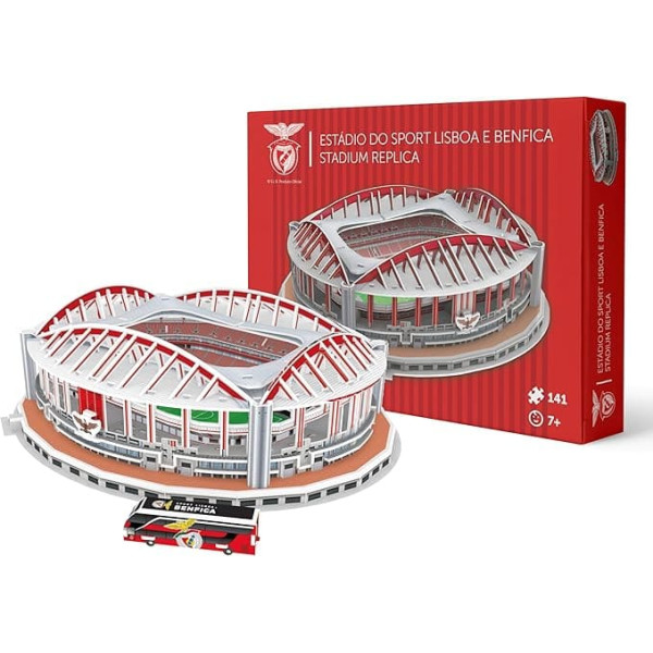 Tiger Merchandising 3D Jigsaw Puzzle of Benfica Stadium - 179 Pieces | Home of Benfica Football Club | Portuguese Premier League FC Football Gifts for Age 7+