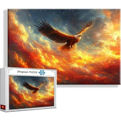 Puzzle Adler Tier 1000 Teile Groß XXL 75 x 50 cm, Jigsaw Art Impossible Erwachsene Anspruchsvoll, DIY Klassische Jigsaw Erwachsene, Junge, Mädchen, Geschicklichkeitsspiel für Die Ganze Familie M-4