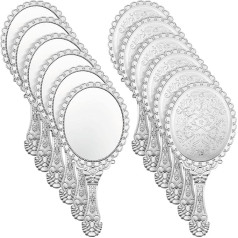 Qunclay 12 Pieces Vintage Hand Mirrors, 9.8