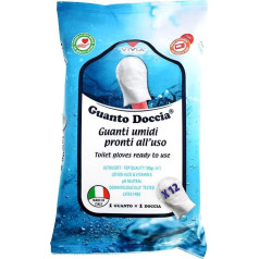 Duschhandschuh® 30 Packungen = 360 feuchte Handschuhe (Seifengriffe) für die Körperhygiene gebrauchsfertig Top Qualität Lotion ohne Ausspülen Made in Italy