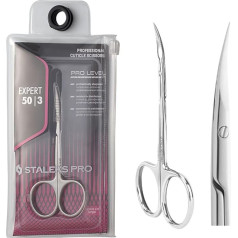 STALEKS Pro Professional Cuticle Scissors - Precise and Safe - Ergonomic Rings - Stainless Steel Expert SE-50/3
