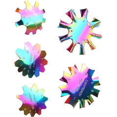 CRILSTYLEO 5St Eine Plastikplatte fußnagelknipser fräser für nägel Nagelstudio Stahl französisch einfache französische Linie werkzeug Nailart-Trimmer Maniküre-Cutter-Vorlage Rostfreier Stahl