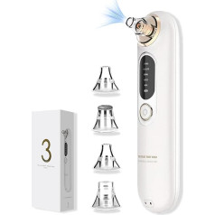 Professional Electric Blackhead Sucker, 5 Modes Pimple Sucker Pore Cleaner Face for Blackheads, Blackhead Remover Facial Cleansing for Acne Treatment/Skin Care/Blackhead Removal [4 Replacement Heads]