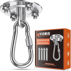 Ceiling Hook Hanging Chair Premium Stainless Steel Holder 400 kg Load Capacity for Hanging Chair Hammock Punch Bag Sling Trainer Yoga Towel Awning Nest Swing Seat Swing