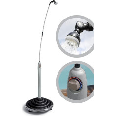 GF Garden Sunny Style Premium solar shower, garden shower, swimming pool, for outdoor use, also ideal for holidays and camping, with mixer for hot and cold water