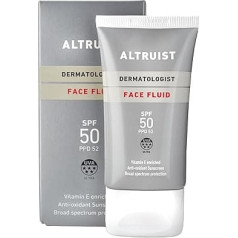 Altruist Dermatologist Sunscreen Fluid Spf50, Superior 5-Star Uva Protection by Dr Andrew Birnie, Premium Antioxidant Face Protection, 50 ml