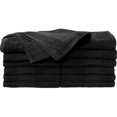 ForPro Premium Bleach Heavy Duty Salon Towels, Black, 100% Cotton, Bleach Resistant, Stain Resistant, 16