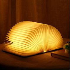LED Book Light, Foldable Book Lamp, LED Mood Lighting, Warm White, USB-Rechargeable, Desk Book Light, Night Light, Bedside Lamp for Children, Girlfriend, Gift, Home Decor