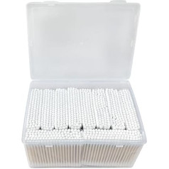 1000 Stück Bio-Wattestäbchen – Bambus-Wattestäbchen doppelt rund – Ohrstäbchen, Wattestäbchen für Make-up, Reise-Wattestäbchen