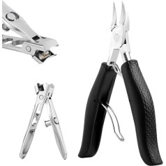 Vinabo Nagelknipser, Profi-Set, Nagelknipser für ältere Menschen, Nagelknipser für harte und dicke Füße, großer Nagelknipser mit Auffangbehälter für Männer und Frauen