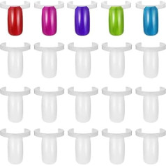 Portown 200 Pieces Nail Display Ring, DIY Nail Display Ring Nail Art Colour Chart Tool Manicure Art Practice Tool for Beginners & Manicure Store